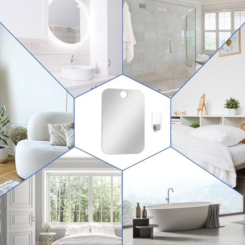 Tyqour 8x10 Inch Fogless Wall Hanging Shower Mirror