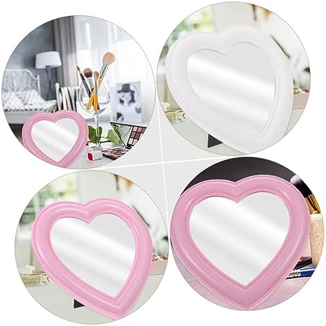 VINTORKY Heart-Shaped Wall-Mounted Makeup Mirror for Vanity