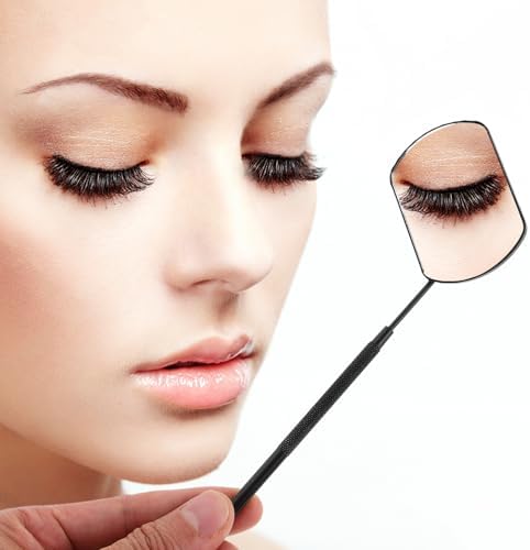 BESTYASH Stainless Steel Eyelash Mirror with Handheld Design
