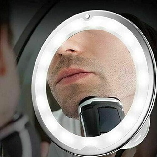 AMHIL 10X Magnifying LED Makeup Mirror with Suction