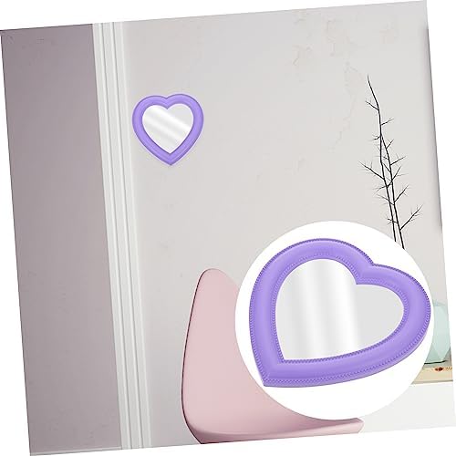 Cute Heart-Shaped Rotating Makeup Mirror