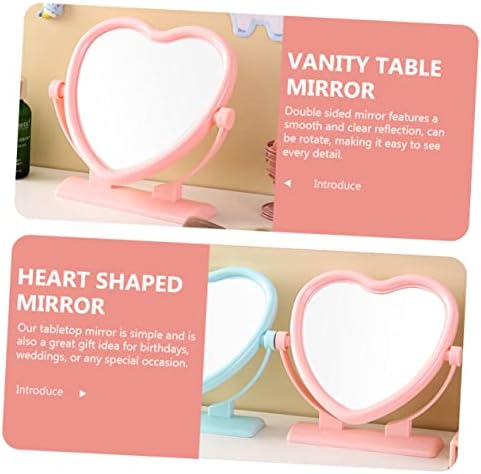 Didiseaon Heart Shaped Double-Sided Makeup Mirror 1
