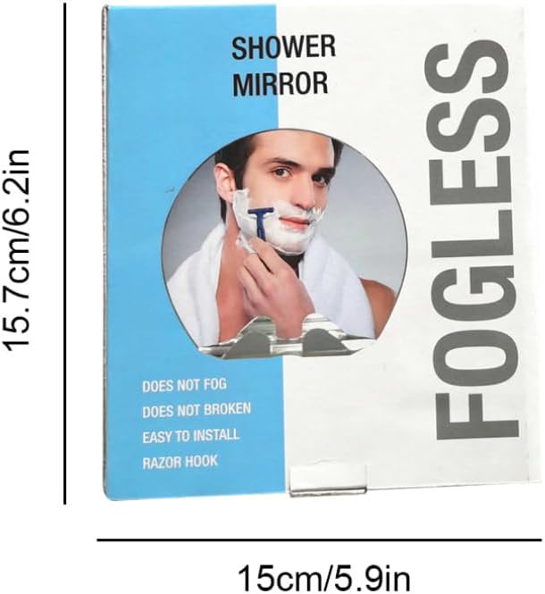 CurcKua Anti-Fog Acrylic Shower Mirror 1