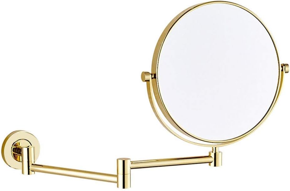 LCARY 8 Inch Double Sided Wall Mount Makeup Mirror with 10X Magnification
