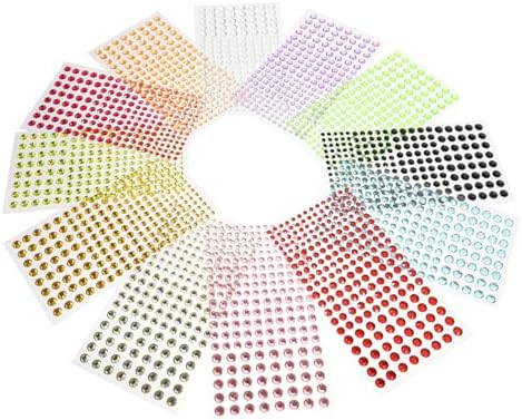 4sets Face Jewelry Stickers Self-Adhesive Rhinestones for Makeup DIY