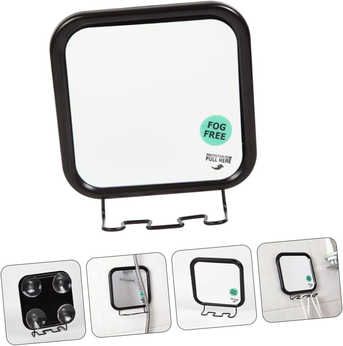 Happyyami Fogless Shower Mirror with Suction Cups