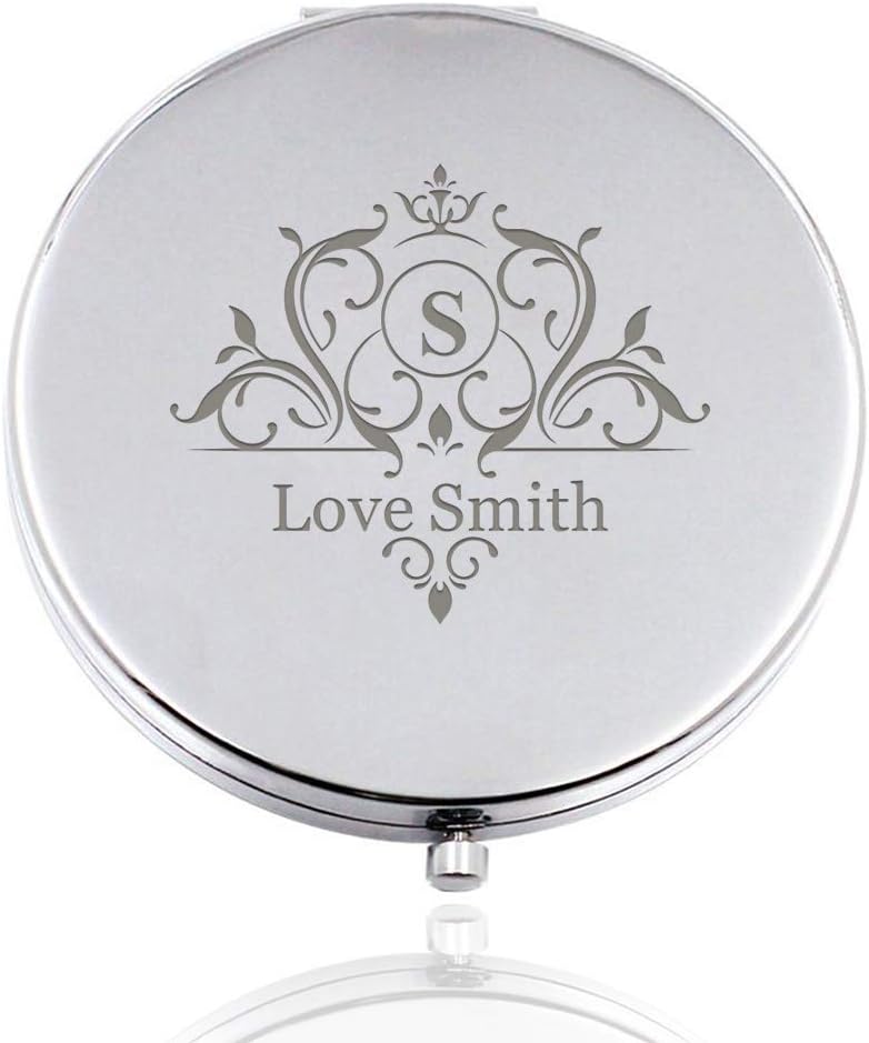 Personalized Compact Mirror for Mom - Crown Design