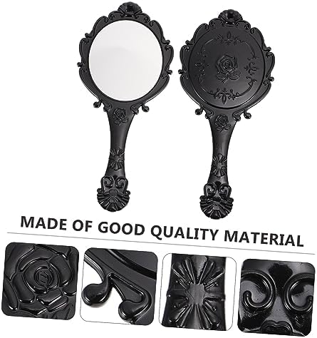 Mikinona Retro Gold Vanity Mirror Set 2pcs Portable Makeup Mirror