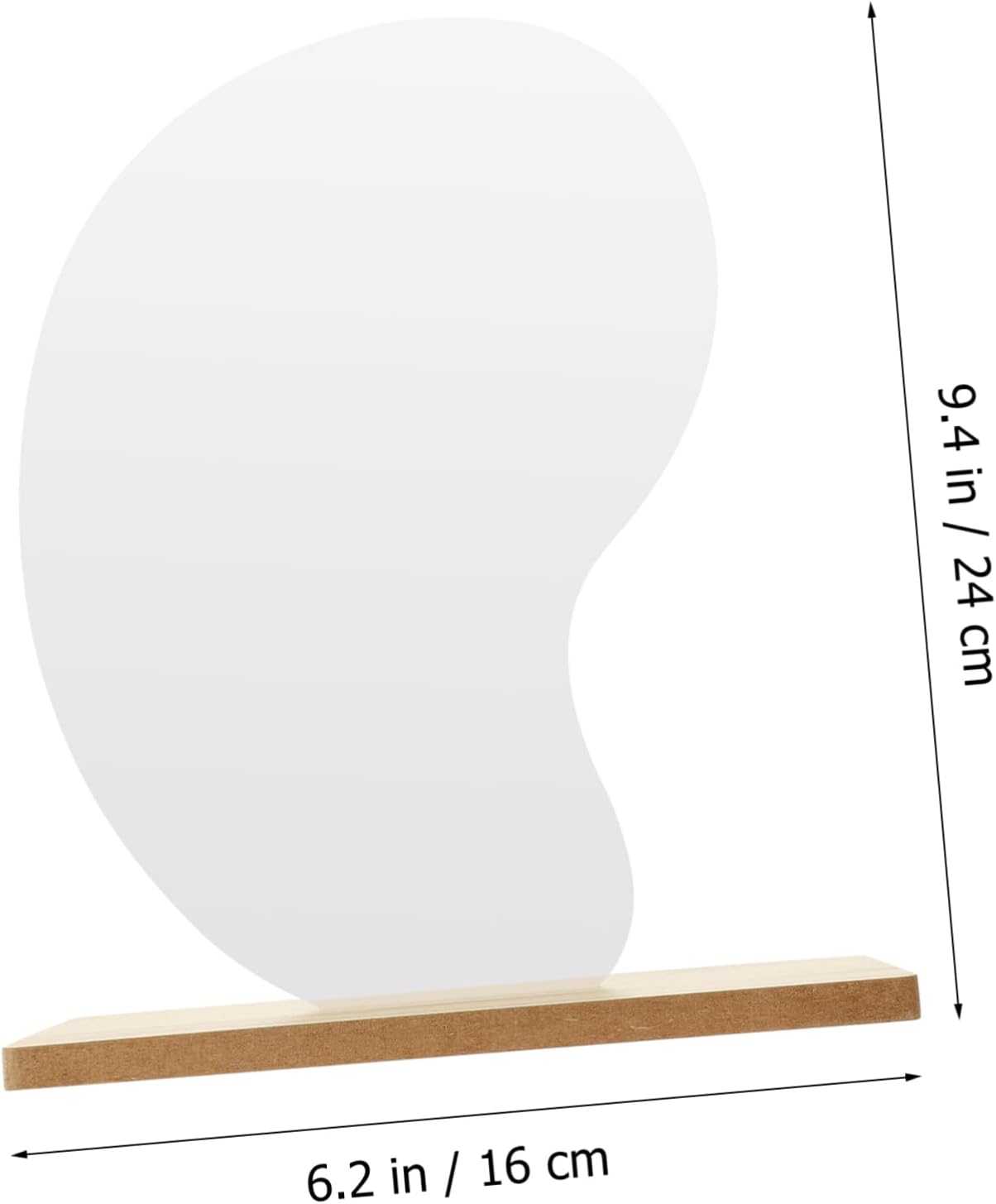 ULTECHNOVO Acrylic Flip Cosmetic Mirror Simple Shape Design Easy to Use