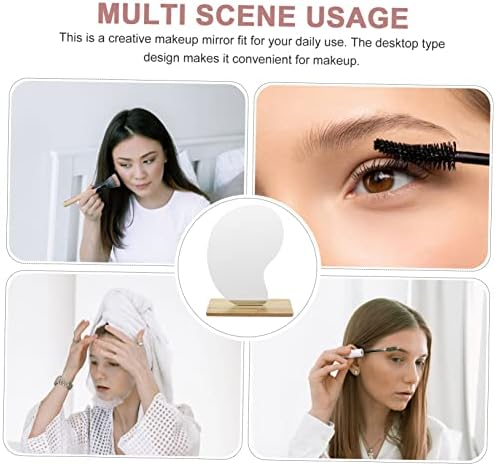 MAGICLULU Desktop Vanity Mirror with Wooden Base