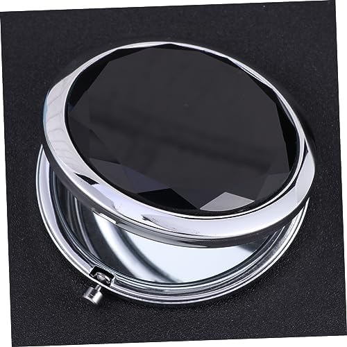 HONMEET Black Double-Sided Compact Folding Mirror for Travel