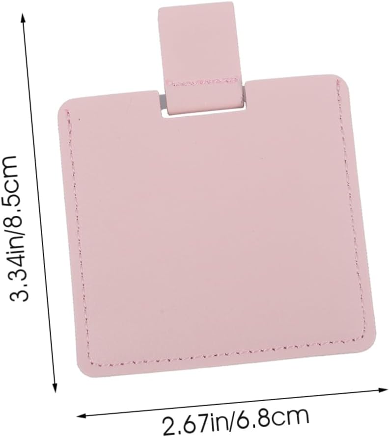Ipetboom Portable Stainless Steel Makeup Mirror with Leather Cover 1