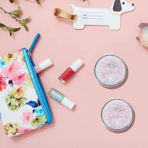 AKOAK Compact Travel Mirror with 2x Magnifying Glass
