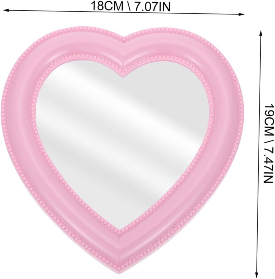 HAPINARY Heart Shape Vanity Mirror Set 2pcs Wall Mounted