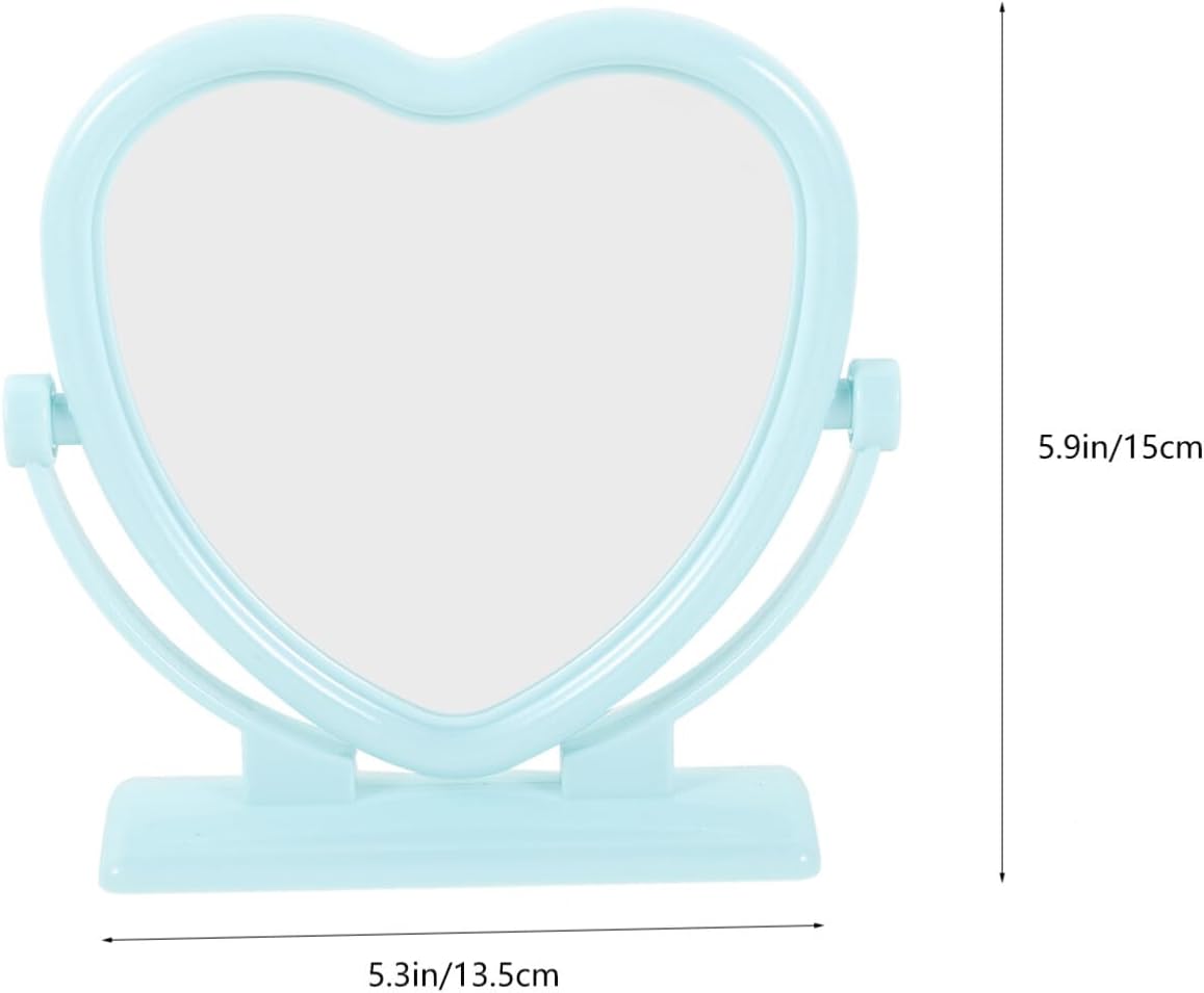 FOMIYES Double-Sided Heart Shaped Vanity Mirror
