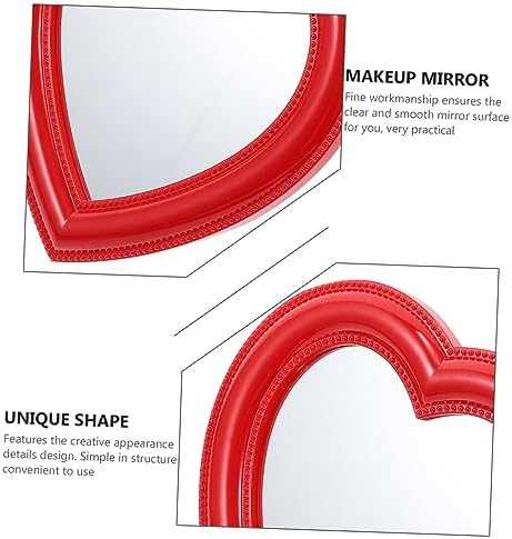 Heart Shaped Desktop Makeup Mirror Wall Vanity Mirror for Women