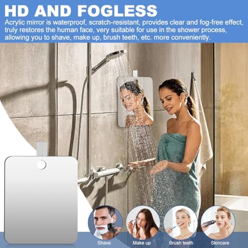 HINMAYGO Fogless Shower Mirror for Shaving 945 x 787 Wall Hanging