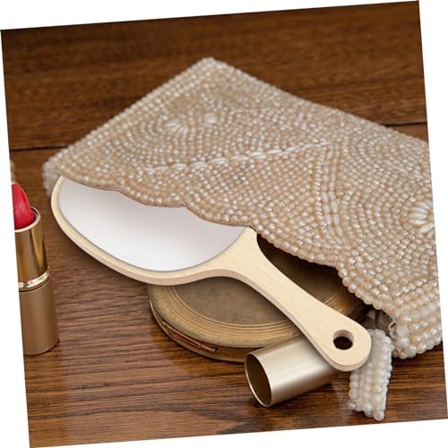 NOLITOY Wooden Makeup Mirror Portable for Travel and Salon Use