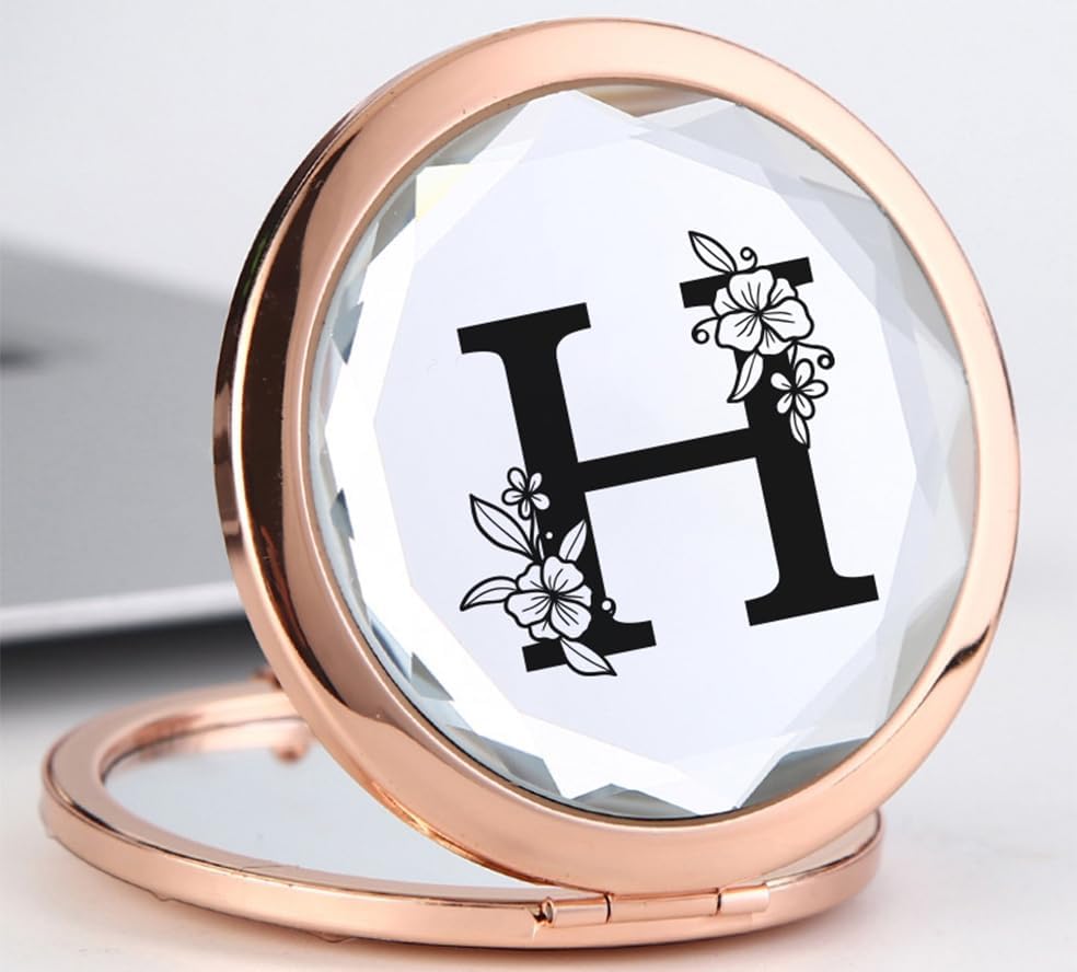 Personalized Makeup Mirror with Black Theme