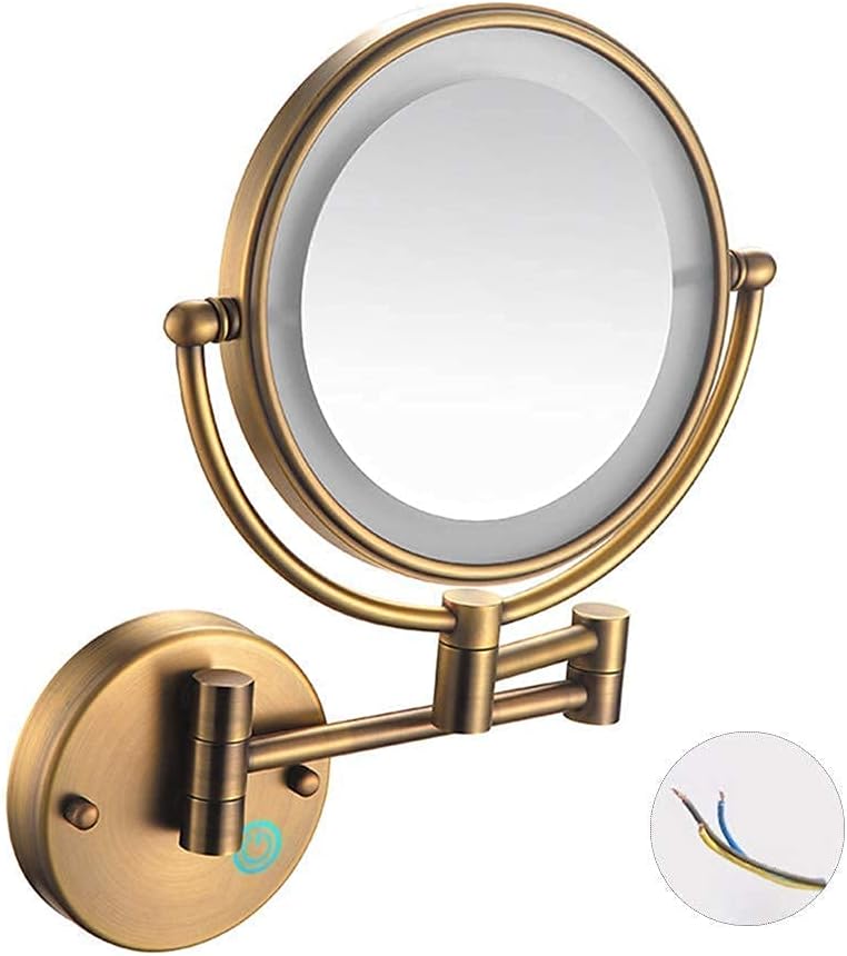 DEIHGE 8 Inch Double-Sided Magnifying Vanity Mirror with LED