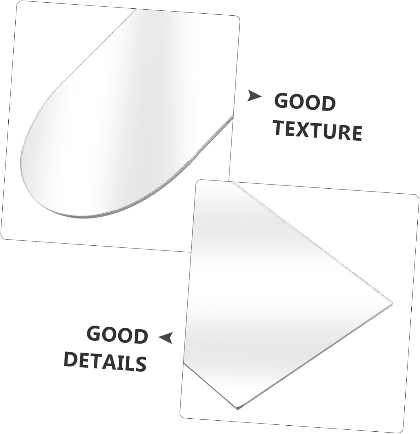 VOSAREA Portable Irregular Acrylic Mirror Wall Decor