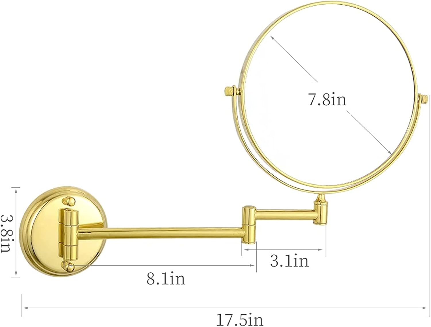 NOVOCE 8 Inch Double Sided Makeup Mirror with 3X Magnification 1