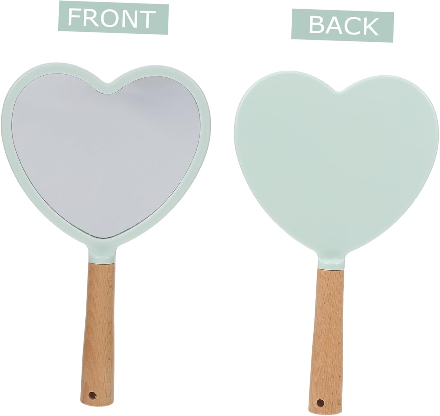 Heart Shape Handheld Makeup Mirror for Home Travel 1