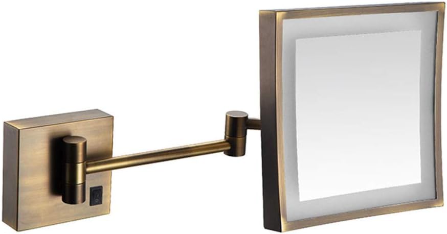 DEIHGE Cosmetic Mirror Wall Mounted LED Makeup Vanity Mirror Extendable