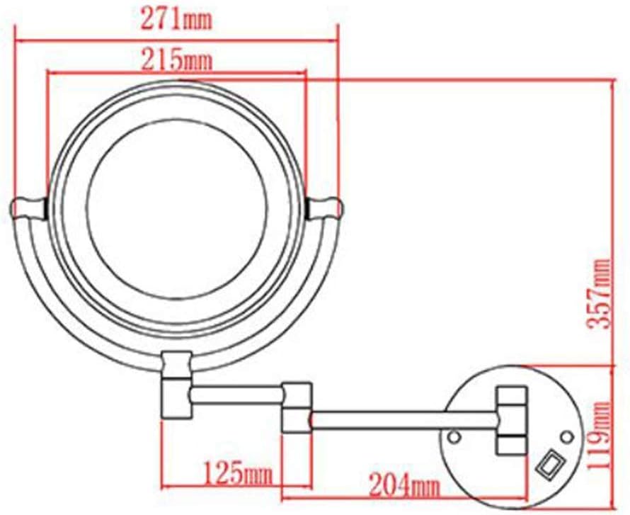AMHIL Makeup Mirror Wall Mounted 360 Rotating