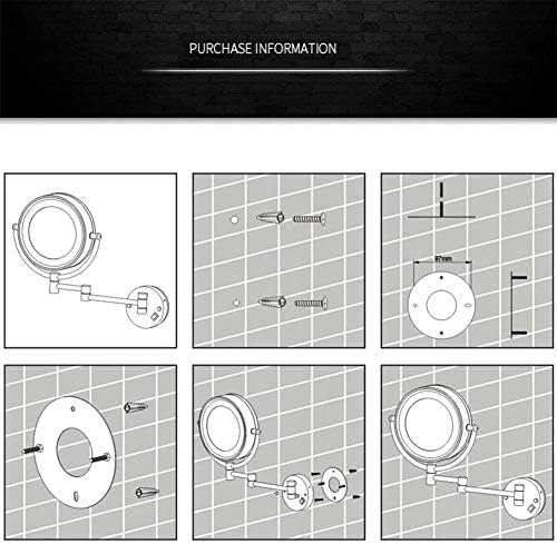 8-Inch Lighted Wall-Mount Makeup Mirror with 360 Degree Swivel 1