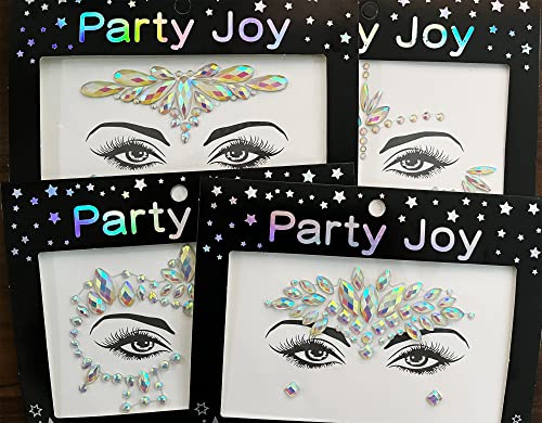 Glow in The Dark Face Jewels for Festivals and Raves
