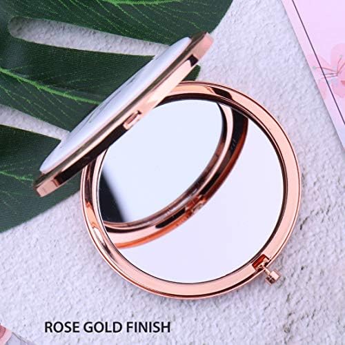 Personalized Hot Pink Compact Mirror with Name and Initial
