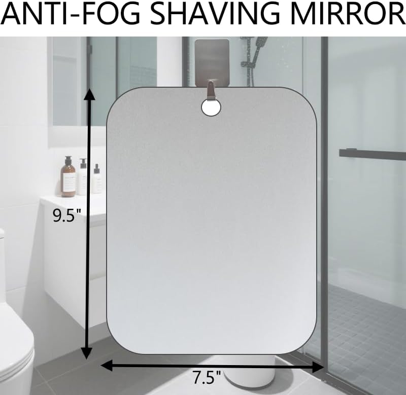 MEIGEA Fogless Shower Mirror 9x7 Inch Shatterproof 1