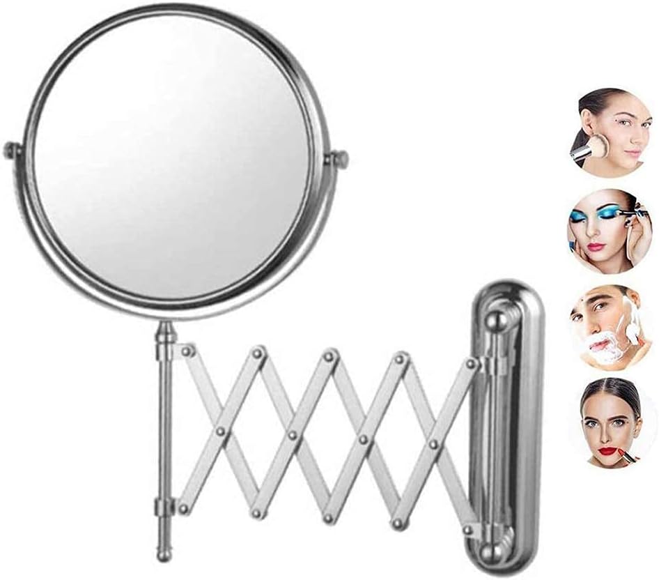 PRIMUZ Makeup Mirror Wall Mount 360 Rotating