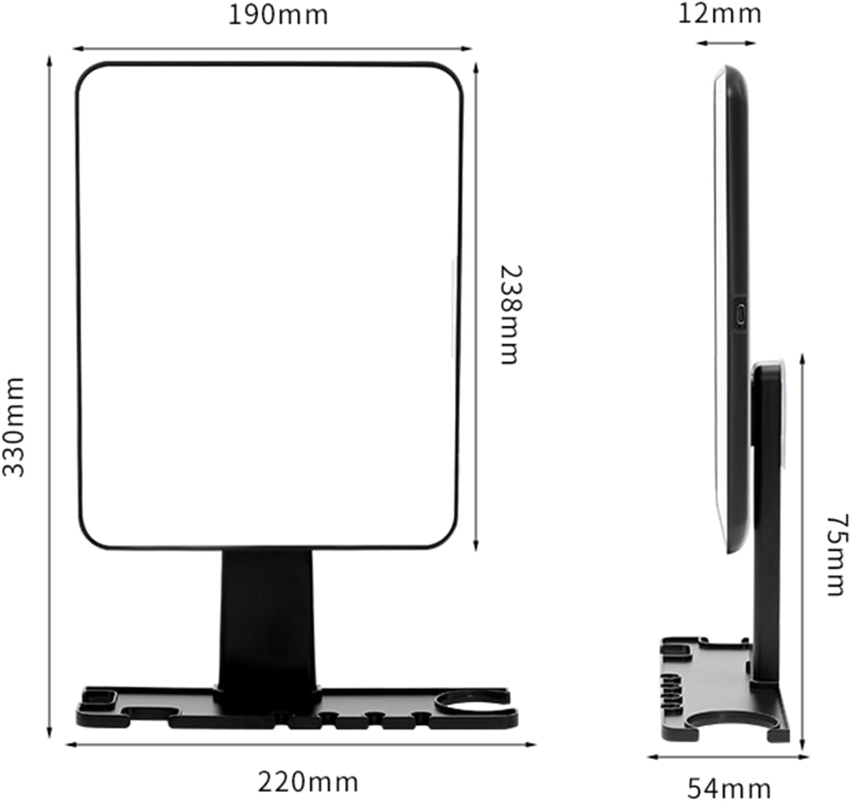 WedFeir Fogless Shower Mirror with Razor Holder