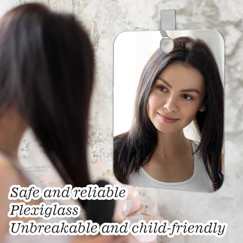 Sorcristy 2 Pack Fogless Acrylic Shower Mirror Set 1