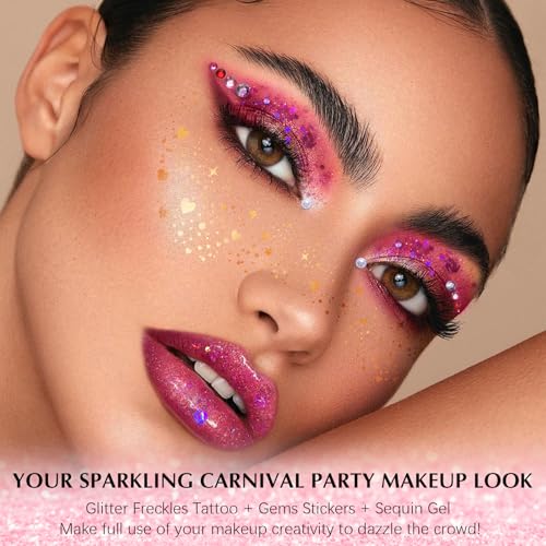 U-Shinein Glitter Freckles Face Tattoo Set