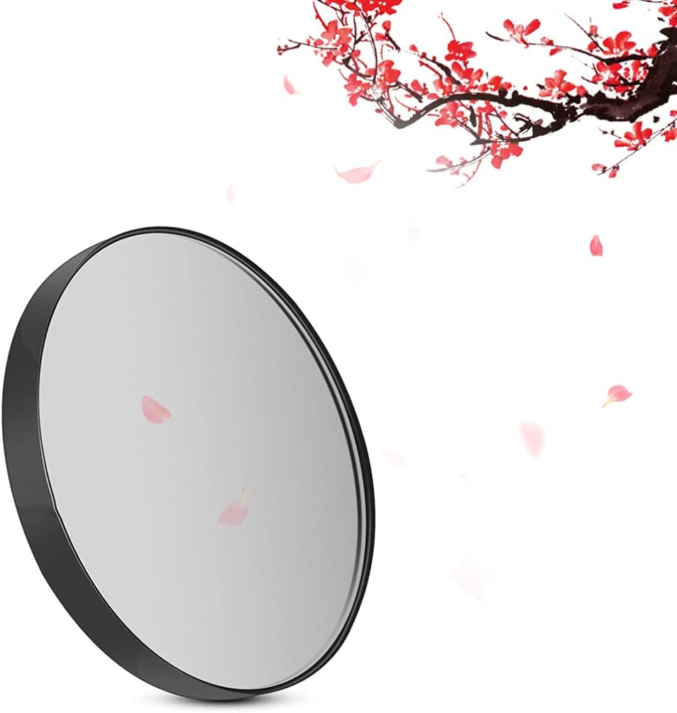 HEALLILY 5X Magnifying Mirror with Suction Cups Black