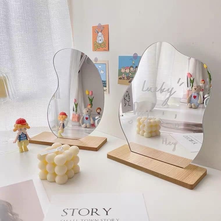 BOOFIRE Cloud Shape Makeup Mirror with Stand 1