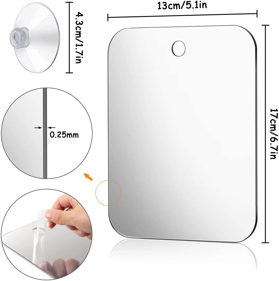 YASYU Fogless Shower Mirror Anti-Fog Shatterproof