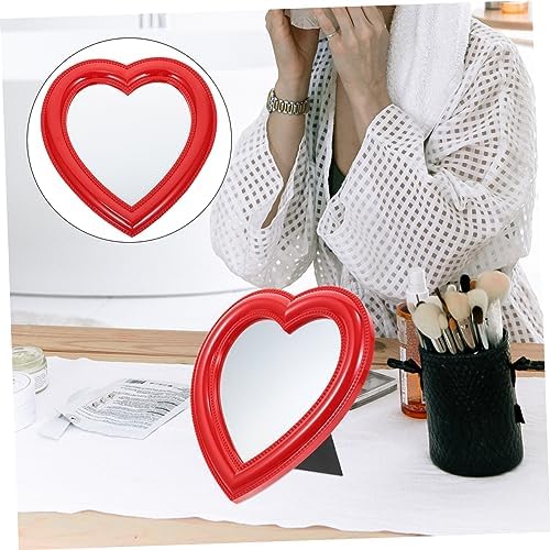 Heart Shaped Desktop Makeup Mirror Wall Vanity Mirror for Women