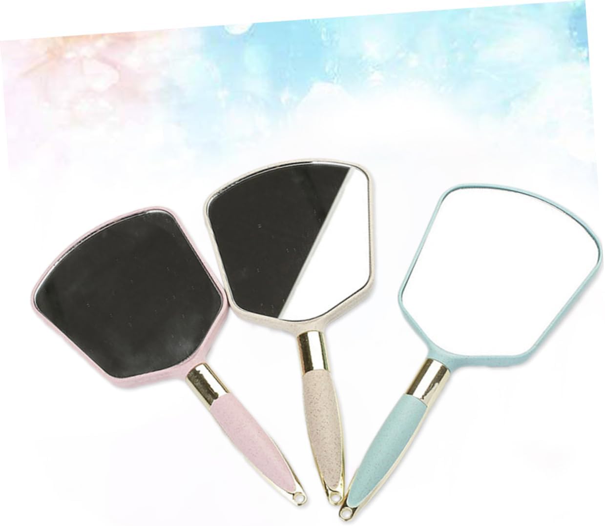 Handheld Makeup Mirror with Ergonomic Handle