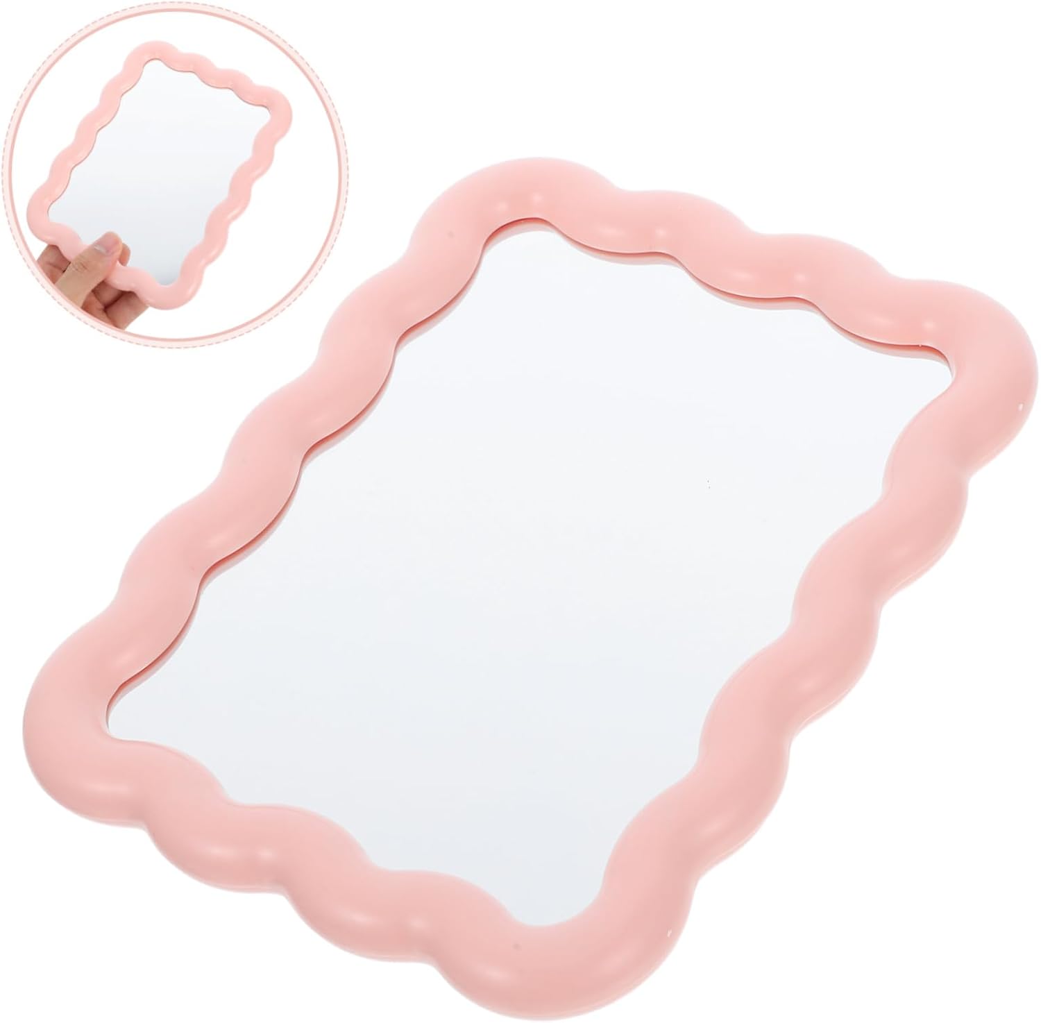 FONDOTIN Portable Wave Shaped Vanity Mirror