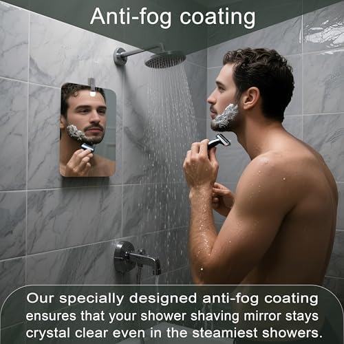 Fogless Shower Mirror for Shaving Men