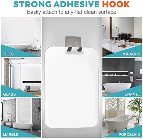 Shenyy Fogless Shower Mirror with Shaver Holder