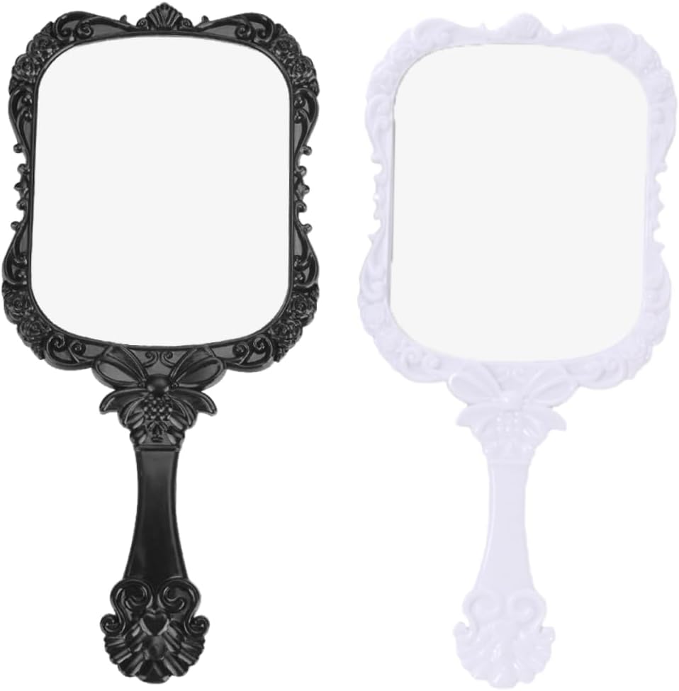 VICASKY 2Pcs Portable Vanity Mirror with Long Handle 1