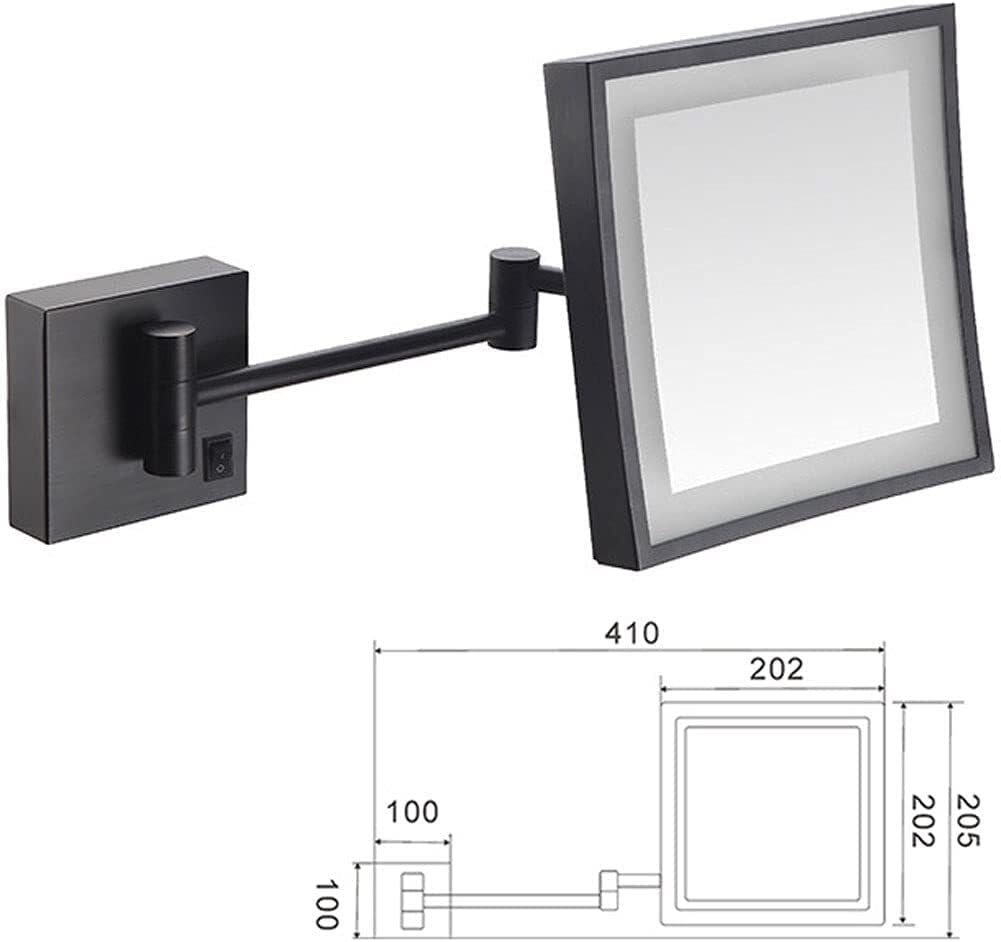 8 Inch Rechargeable LED Makeup Mirror with 3X Magnification