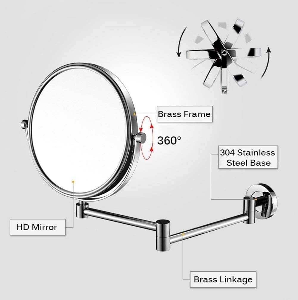 LCARY 8 Inch Double Sided Vanity Mirror with 10X Magnification 1