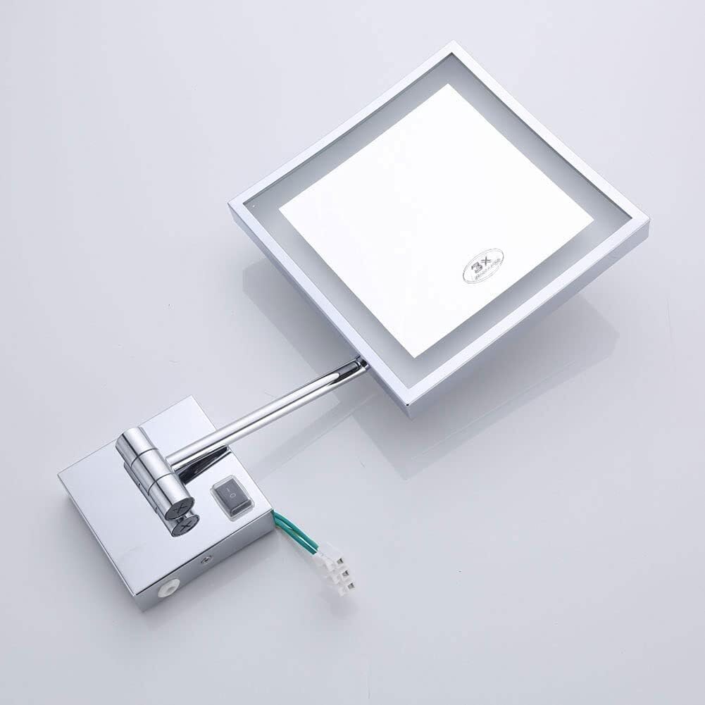 8 Inch Rechargeable LED Makeup Mirror with 3X Magnification