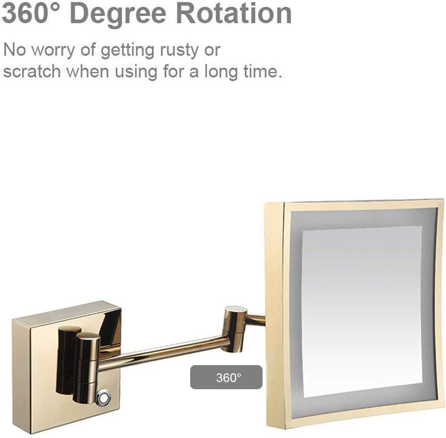 Wall Mounted Makeup Mirror with Lights 3X Magnification